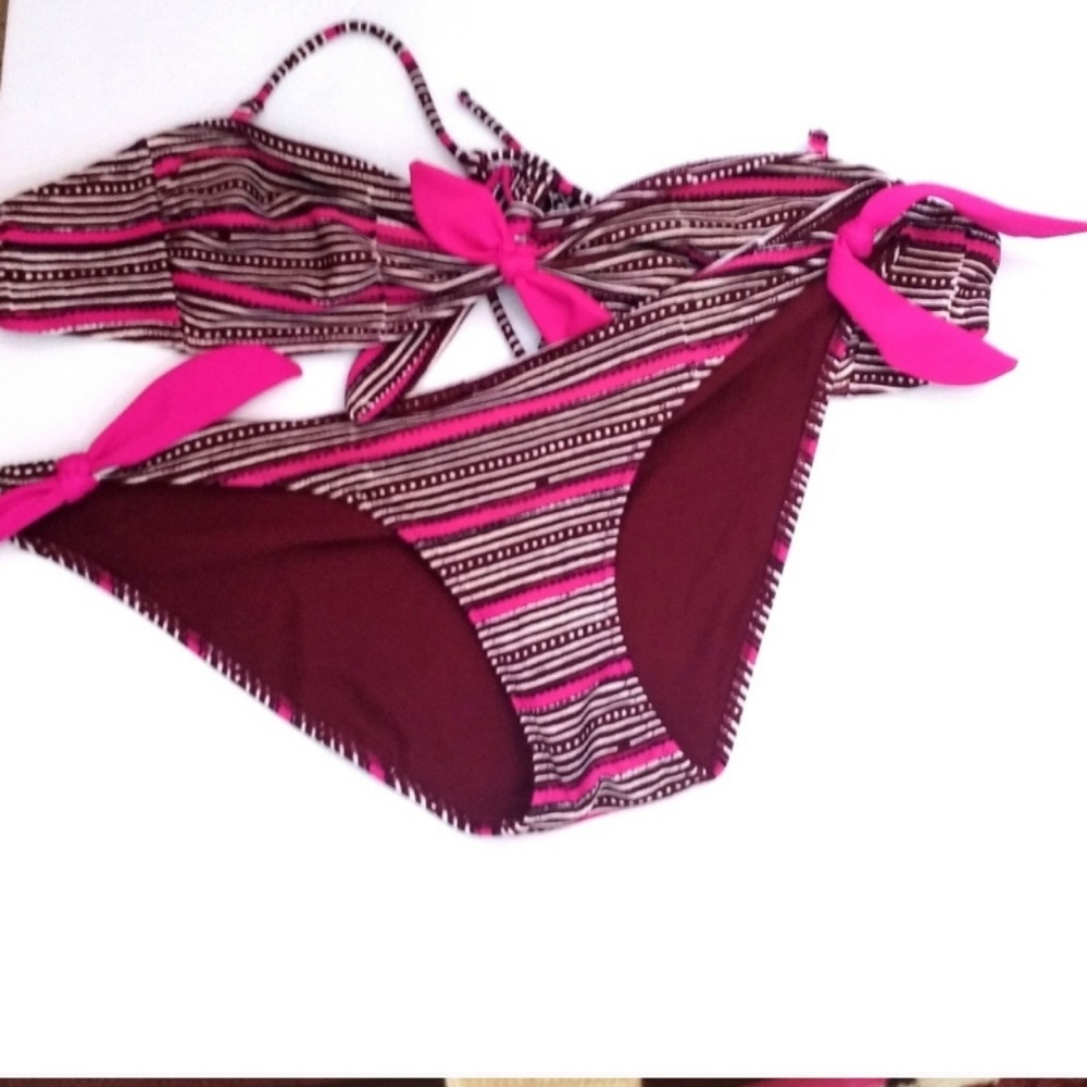 Aerie pink  Printed Bikini Set